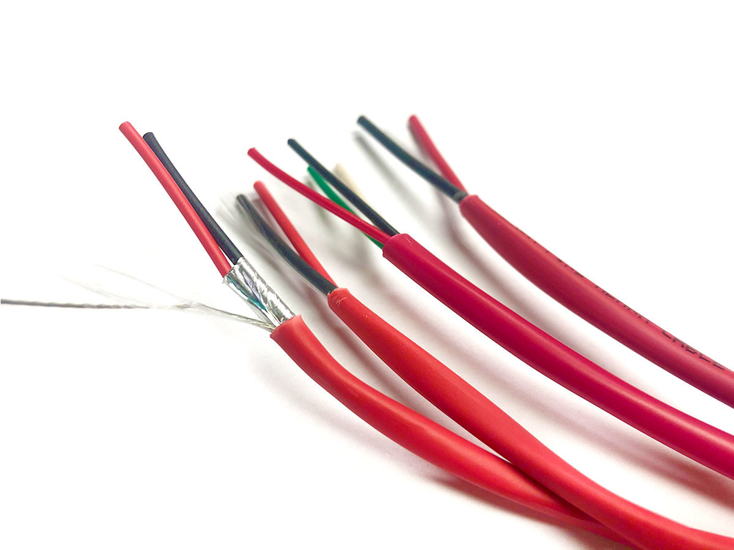 FPLPCL2P Shielded Alarm Cable , 14AWG 2 Core Fire Alarm Cable For Alarm System Solid Shielded FPLPCL2P Shielded Alarm Cable , 14AWG 2 Core Fire Alarm Cable For Alarm System Solid Shielded