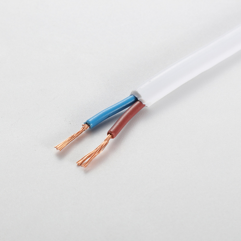 CCC White Sheathed 2 Core Square Flat Cord Extension Wire